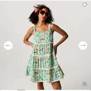 NWT Posh Peanut Women's Orange Blossom Tiered Dress Sundress Size L